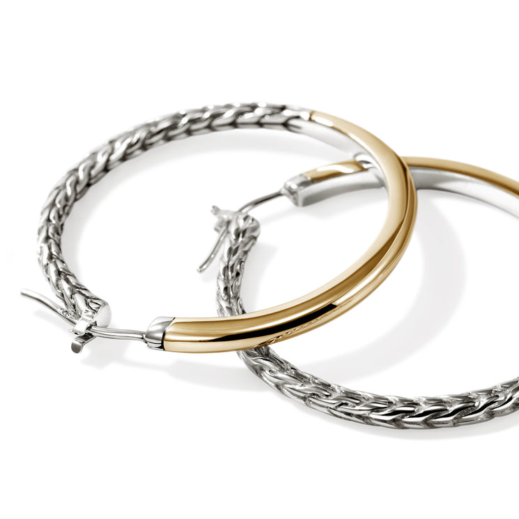 JH Essentials Two Tone Hoop Earrings by John Hardy