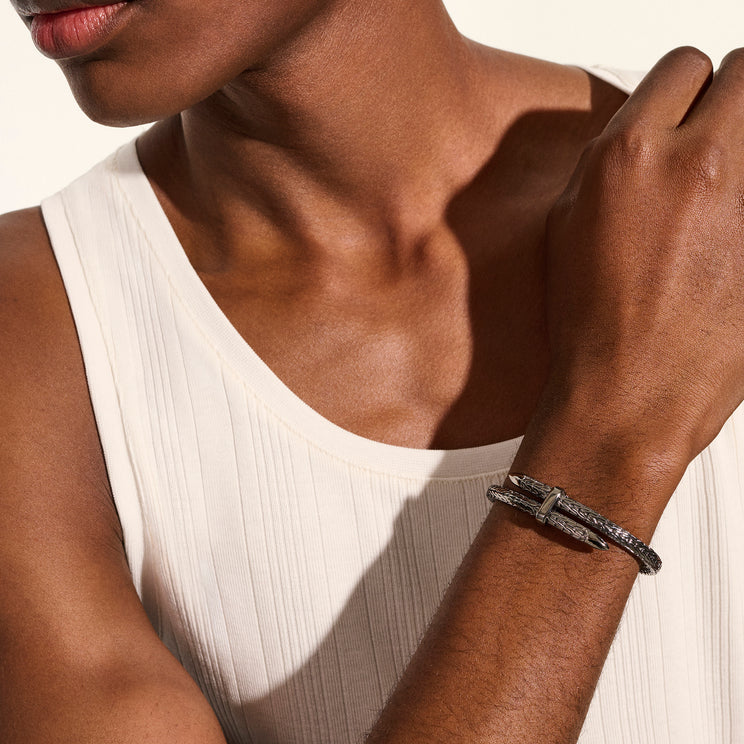 Spear Dark Silver Flex Cuff by John Hardy