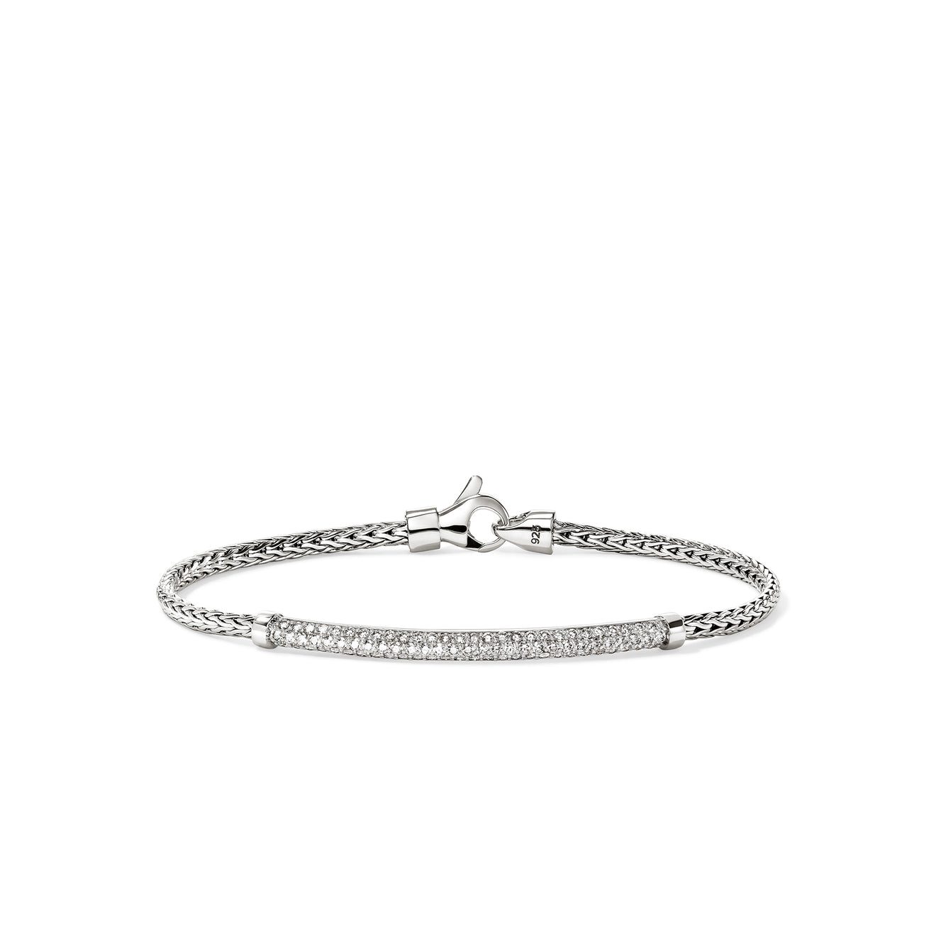 JH Essentials Silver Diamond Pave Bracelet by John Hardy