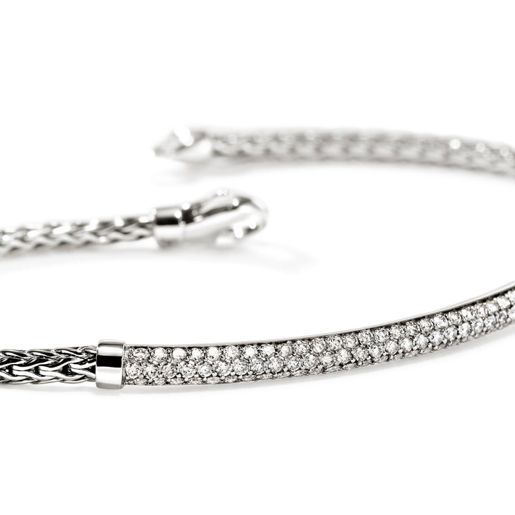 JH Essentials Silver Diamond Pave Bracelet by John Hardy