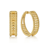 14K Yellow Gold 30mm Bujukan Classic Hoop Earrings by Gabriel