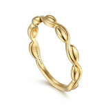 14K Yellow Plain Gold Stackable Ladies Ring by Gabriel