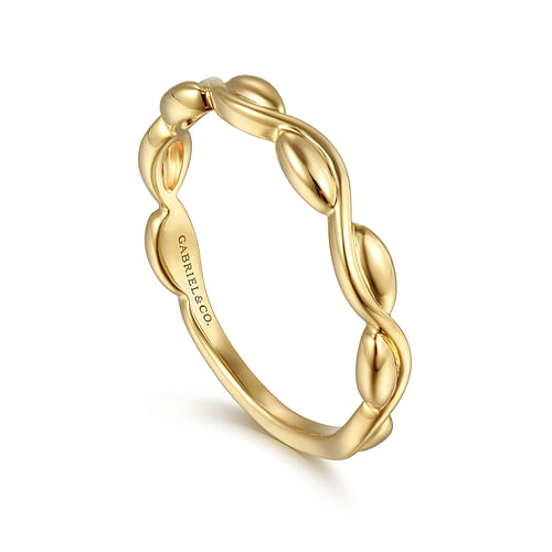 14K Yellow Plain Gold Stackable Ladies Ring by Gabriel