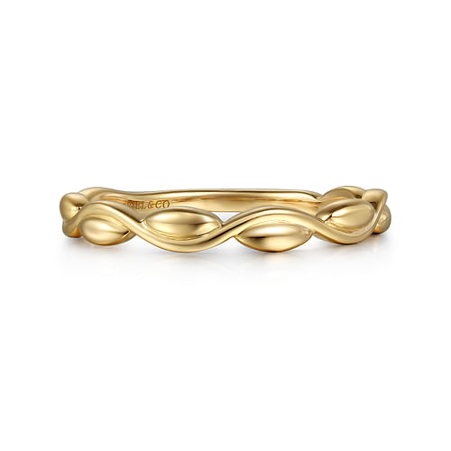 14K Yellow Plain Gold Stackable Ladies Ring by Gabriel