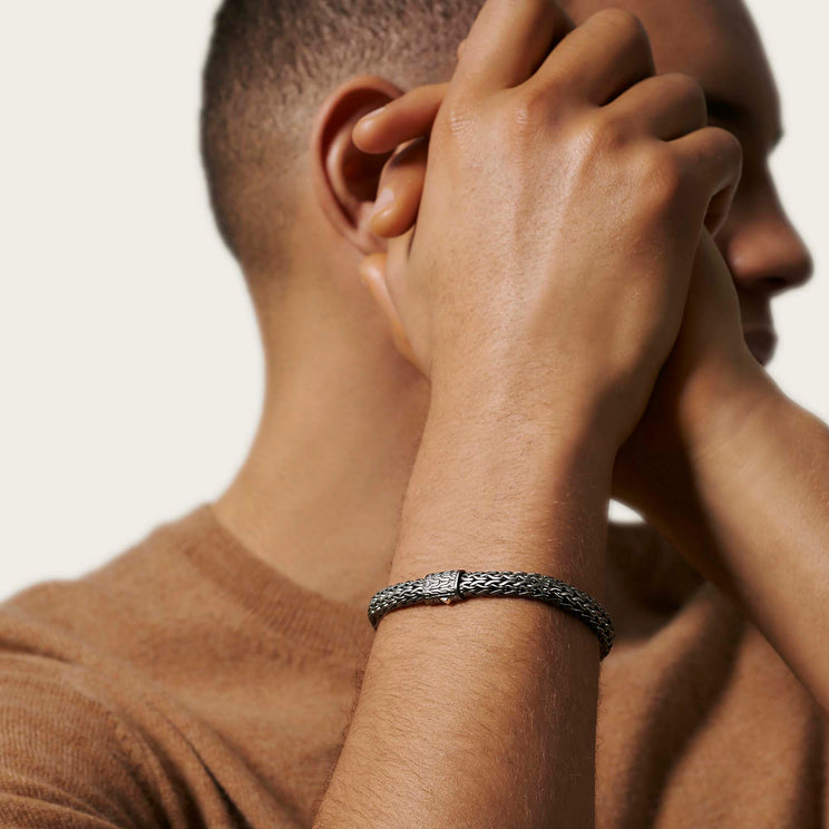 Icon Silver Small Flat Chain Bracelet by John Hardy