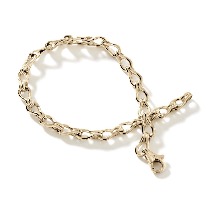 Surf 14K Gold Link Bracelet with Lobster Clasp by John Hardy