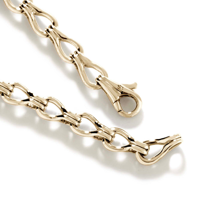 Surf 14K Gold Link Bracelet with Lobster Clasp by John Hardy