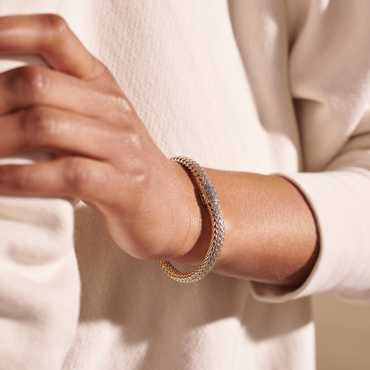 Icon 18K Gold & Silver Diamond Reversible Bracelet by John Hardy