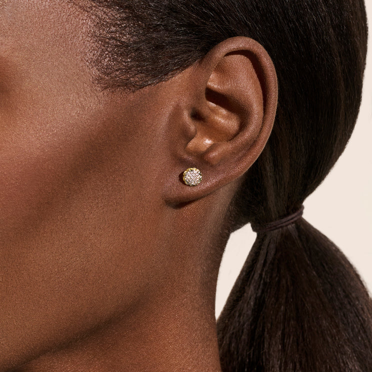 JH Essentials 14K Gold Diamond Pave Stud Earrings by John Hardy