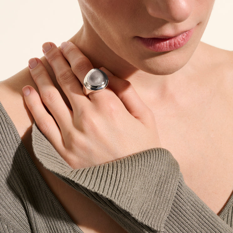Pebble Silver Ring by John Hardy