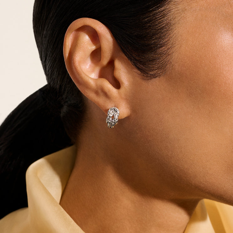 Love Knot Silver Hoop Earrings by John Hardy