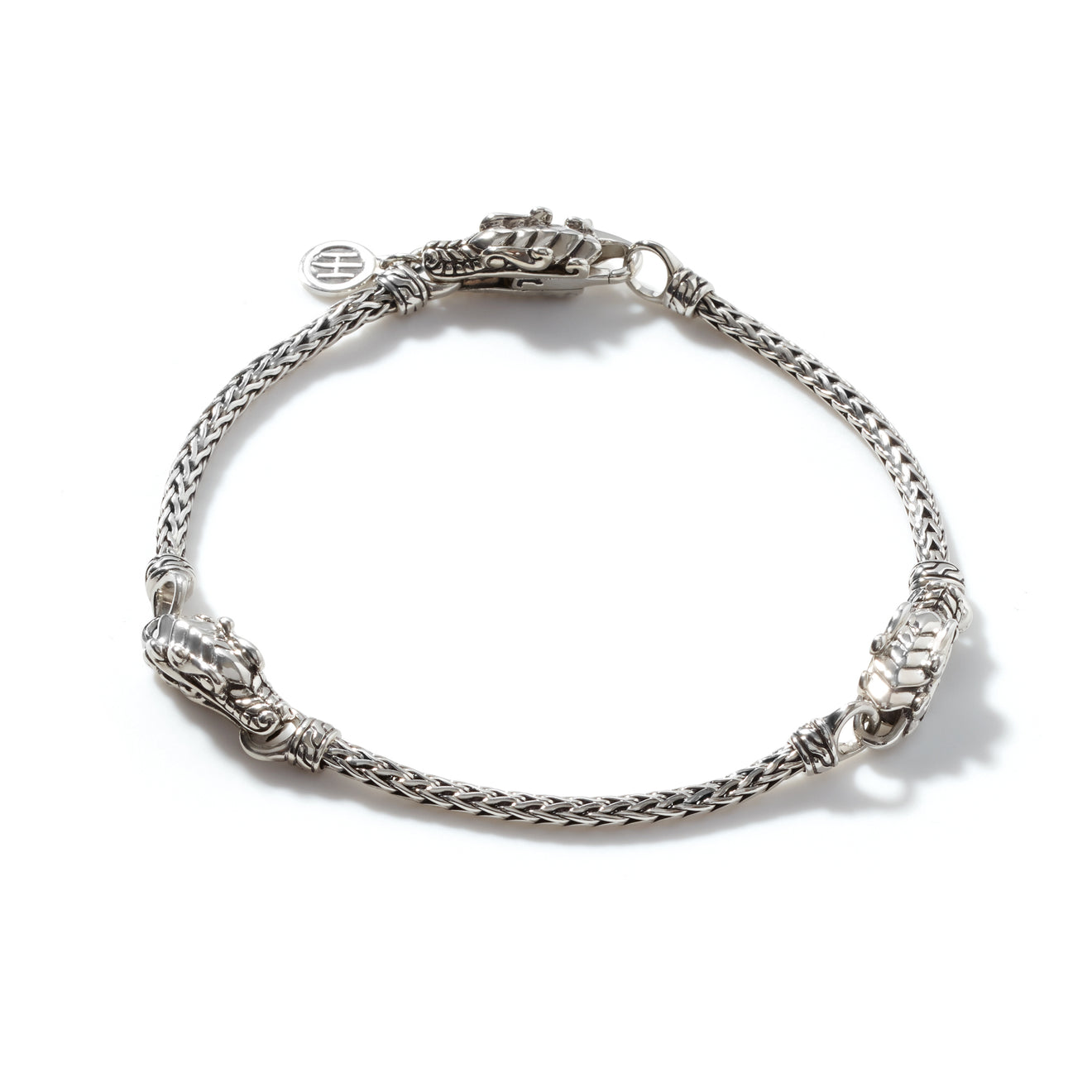 Naga Heritage Silver Triple Station Bracelet with Lobster Clasp by John Hardy