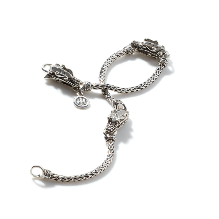 Naga Heritage Silver Triple Station Bracelet with Lobster Clasp by John Hardy