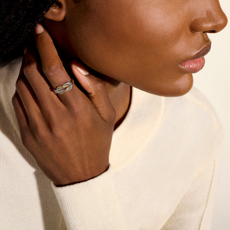 Love Knot Two Tone Chain Ring by John Hardy