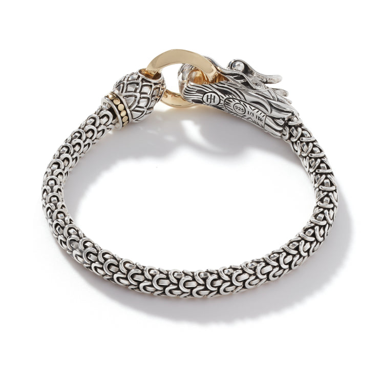 Naga Heritage Silver Dragon Bracelet with 18K Gold Ring by John Hardy