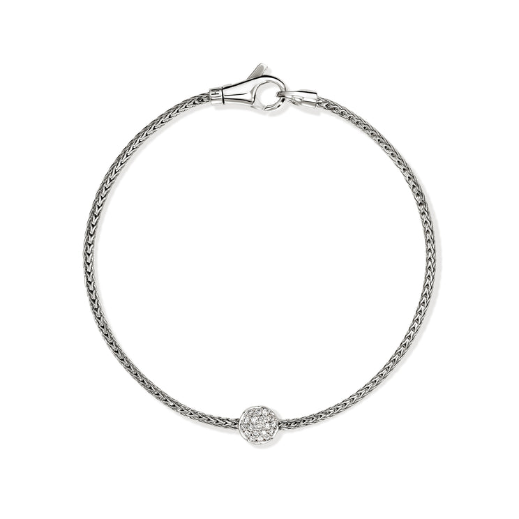JH Essentials Silver Diamond Pave Bracelet by John Hardy