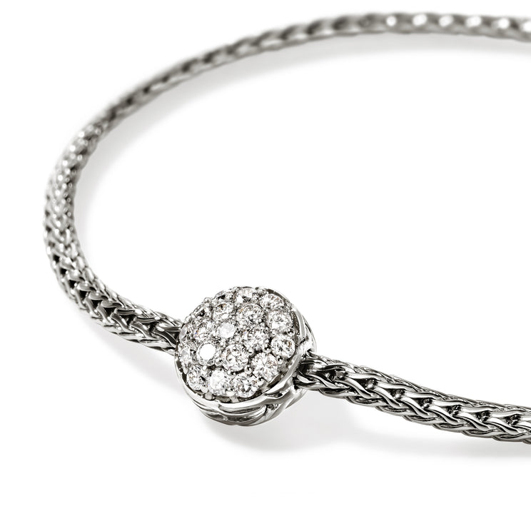 JH Essentials Silver Diamond Pave Bracelet by John Hardy