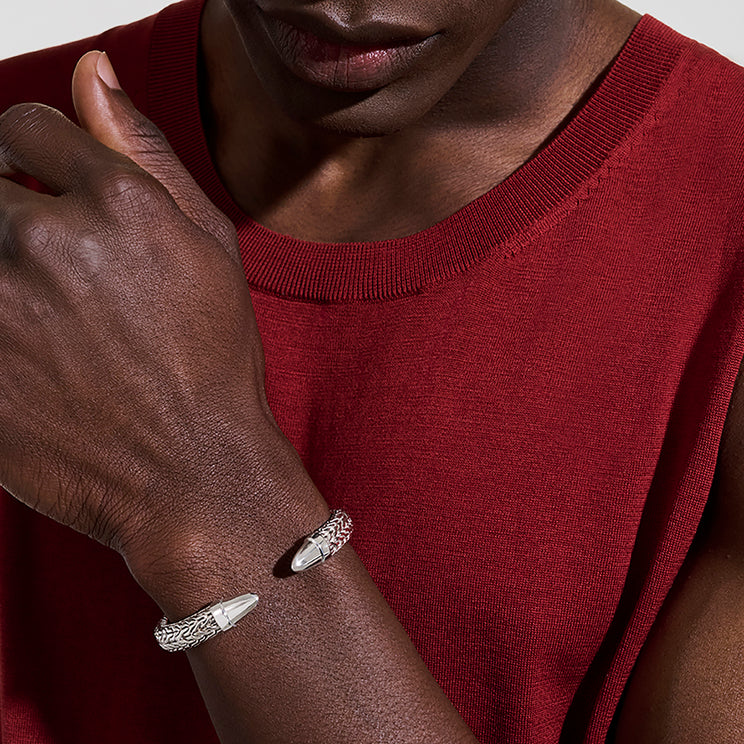Men's Spear 50 Silver Flex Cuff by John Hardy