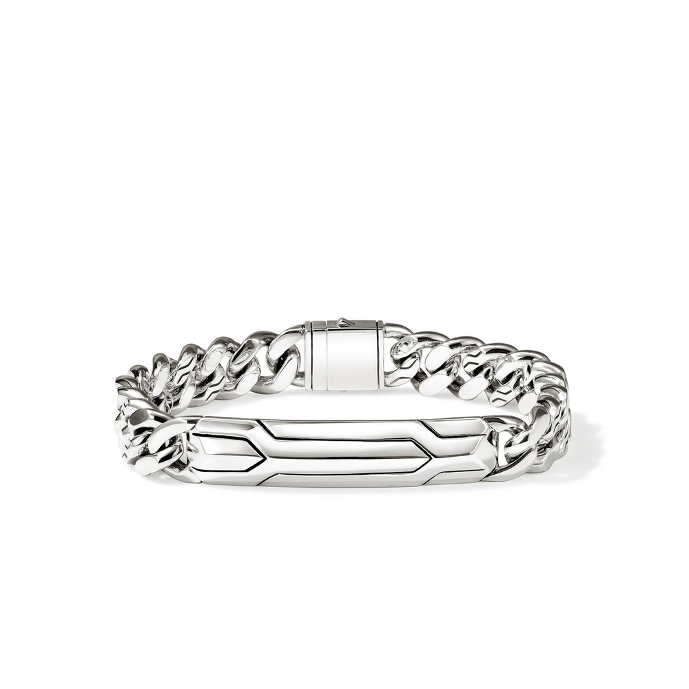 Icon 50 Silver Curb Link Station Bracelet by John Hardy