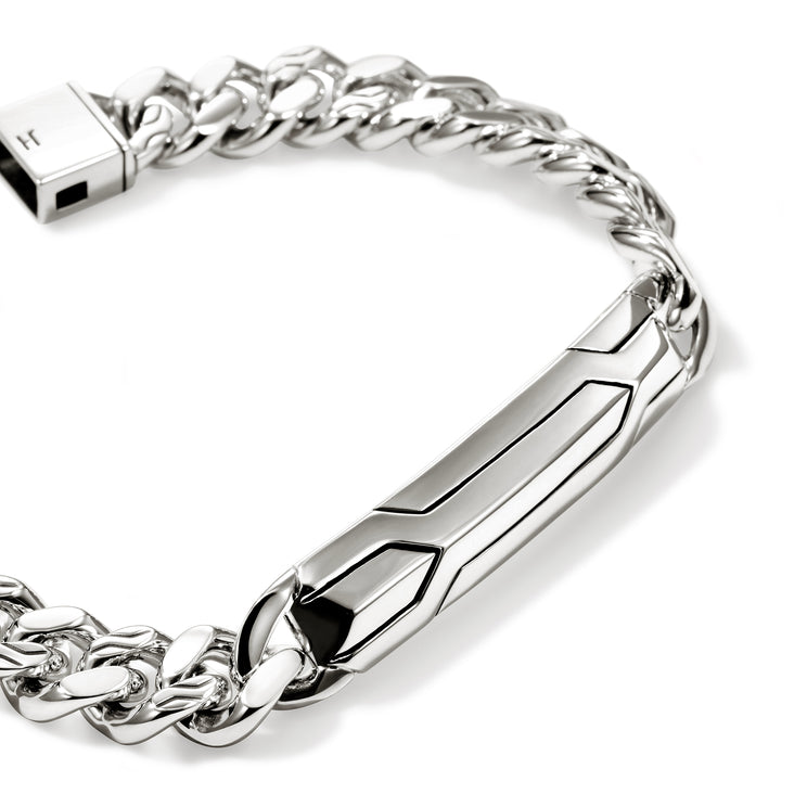 Icon 50 Silver Curb Link Station Bracelet by John Hardy