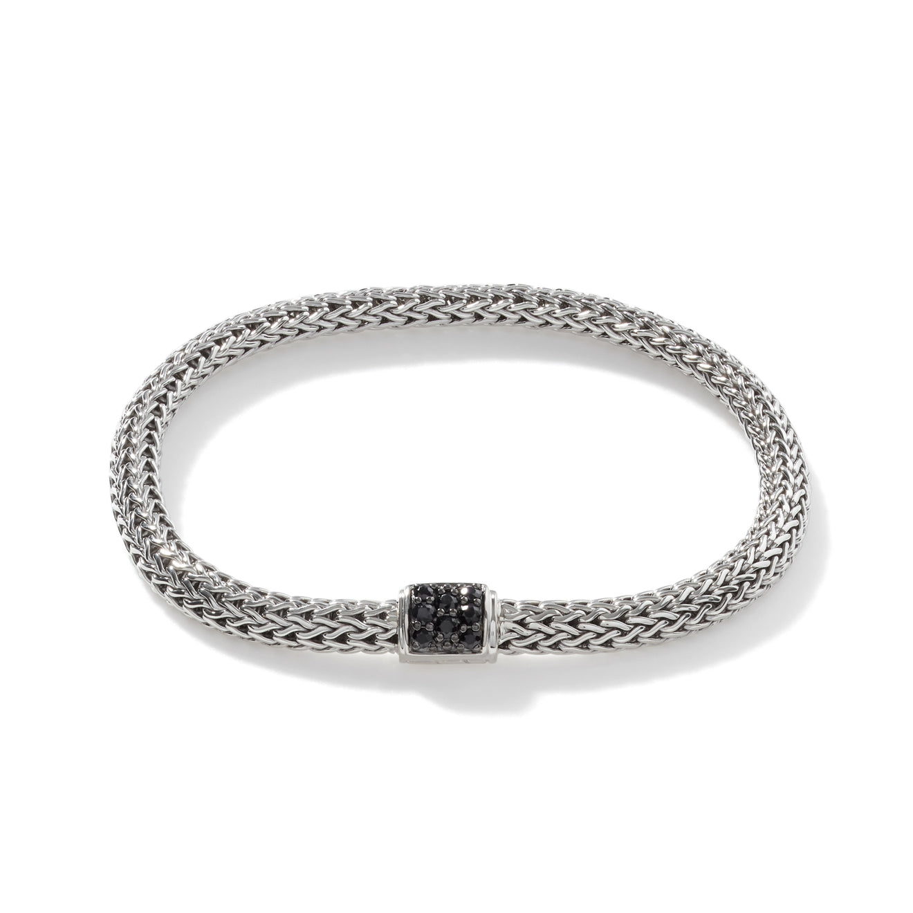 Icon Silver Lava Bracelet with Treated Black Sapphire by John Hardy