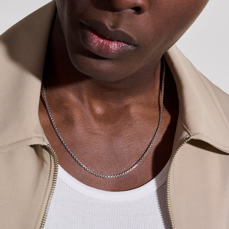 Chains Silver Box Chain Necklace by John Hardy