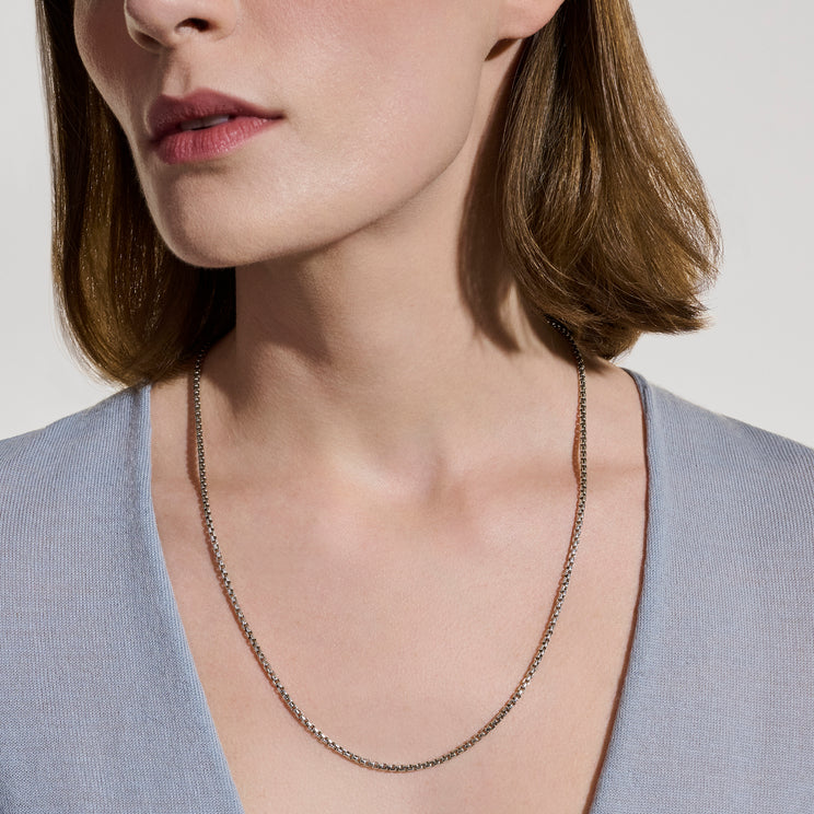 Chains Silver Box Chain Necklace by John Hardy