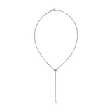 Surf Silver Diamond Pave Y Necklace with Cultured Fresh Water Pearl by John Hardy