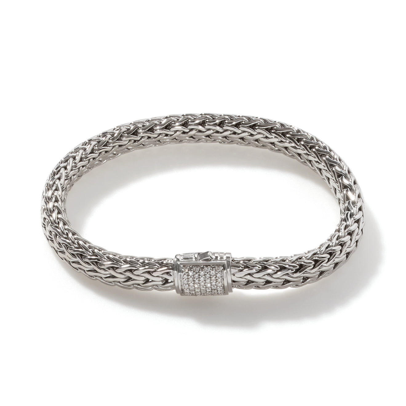 Icon Silver Diamond Pave Bracelet by John Hardy