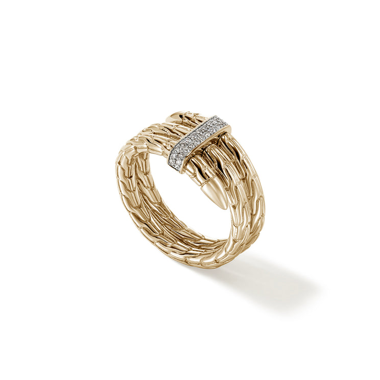 Spear 14K Gold Diamond Pave Double Wrap Ring by John Hardy