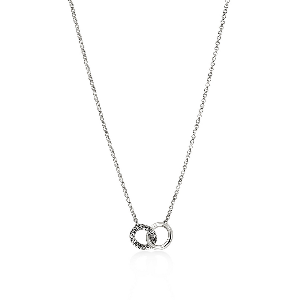 Essentials Silver Mini Rolo Chain Interlinking Necklace by John Hardy