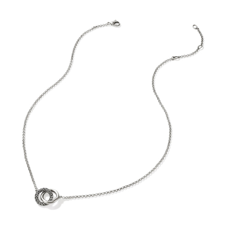 Essentials Silver Mini Rolo Chain Interlinking Necklace by John Hardy