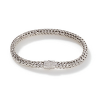 Icon Silver Diamond Pave Small Bracelet by John Hardy