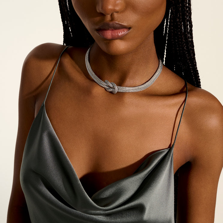 Love Knot Silver Double Chain Necklace by John Hardy