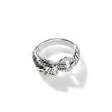 Naga Heritage Silver Diamond Pave Dragon Head Ring by John Hardy