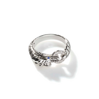 Naga Heritage Silver Diamond Pave Dragon Head Ring by John Hardy