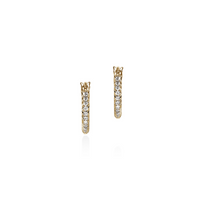 JH Essentials 14K Gold Diamond Pave Hoop Earrings by John Hardy