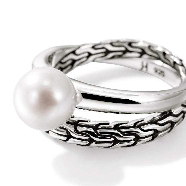 JH Essentials Silver Ring with Cultured Fresh Water Pearl by John Hardy