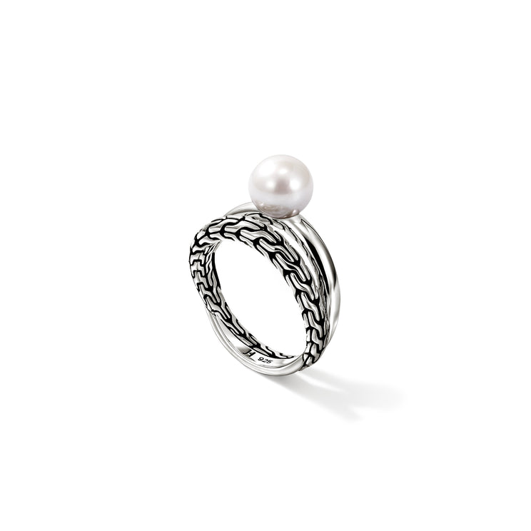 JH Essentials Silver Ring with Cultured Fresh Water Pearl by John Hardy
