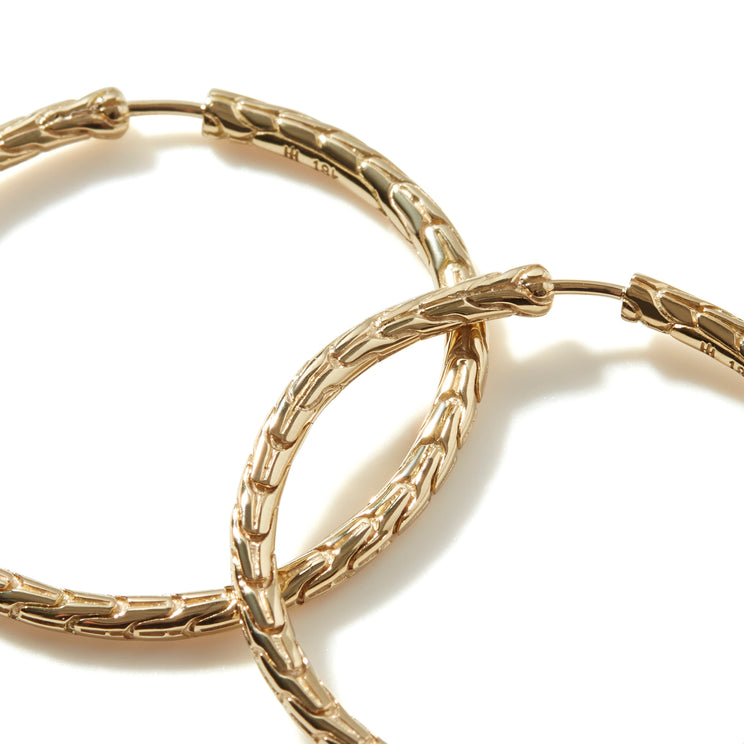 Essentials 18K Gold Hoop Earrings with Full Closure by John Hardy