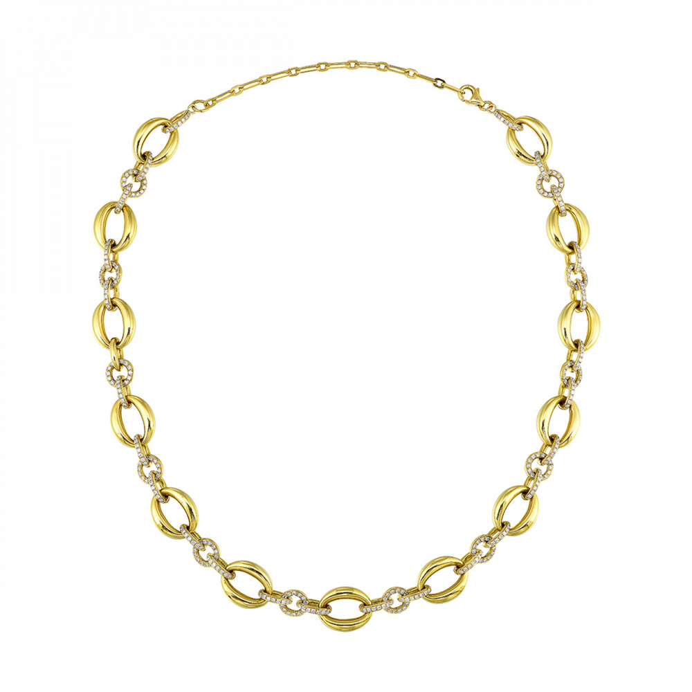 14K Yellow Gold Diamond Necklace