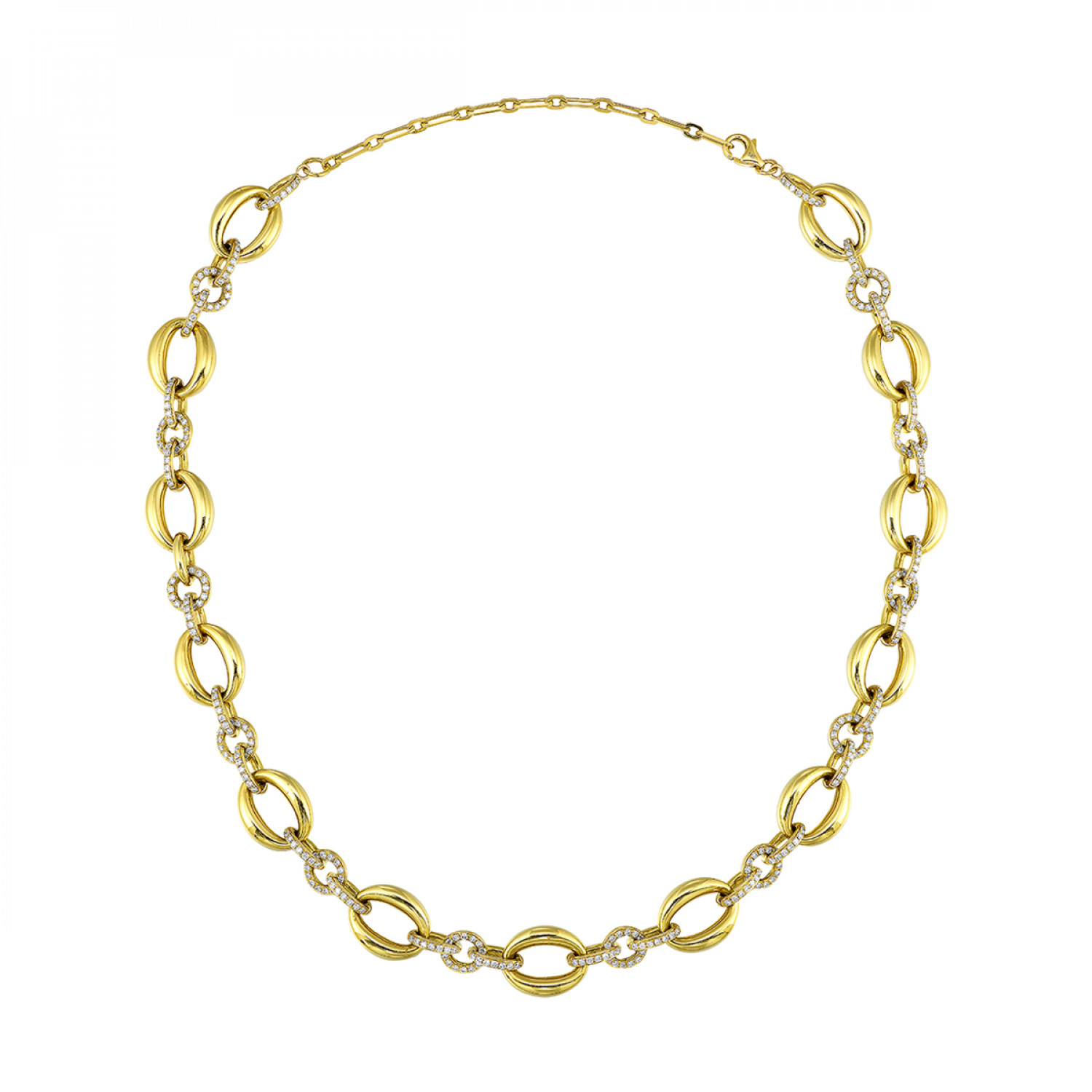 14K Yellow Gold Diamond Necklace