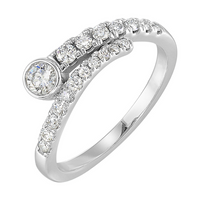 14K White Gold Diamond Fashion Ring