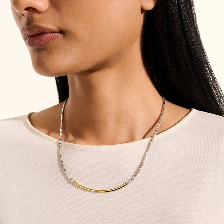 JH Essentials 14K Gold & Silver Mini Chain Necklace by John Hardy