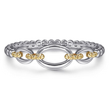 Sterling Silver & 14K Yellow Gold Open Bangle Bracelet by Gabriel