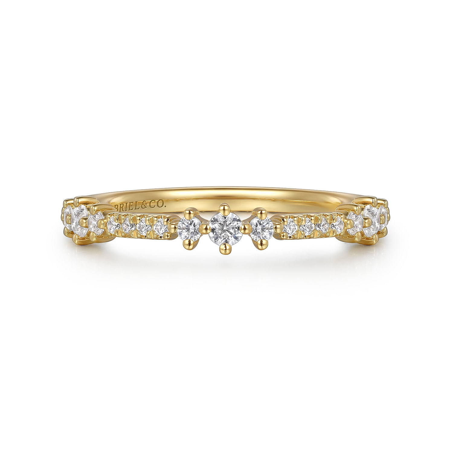 14K Yellow Gold 0.23cttw SI H-I Diamond Ladies Ring by Gabriel & Co