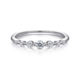 White Gold Single Prong Diamond Stackable Ring