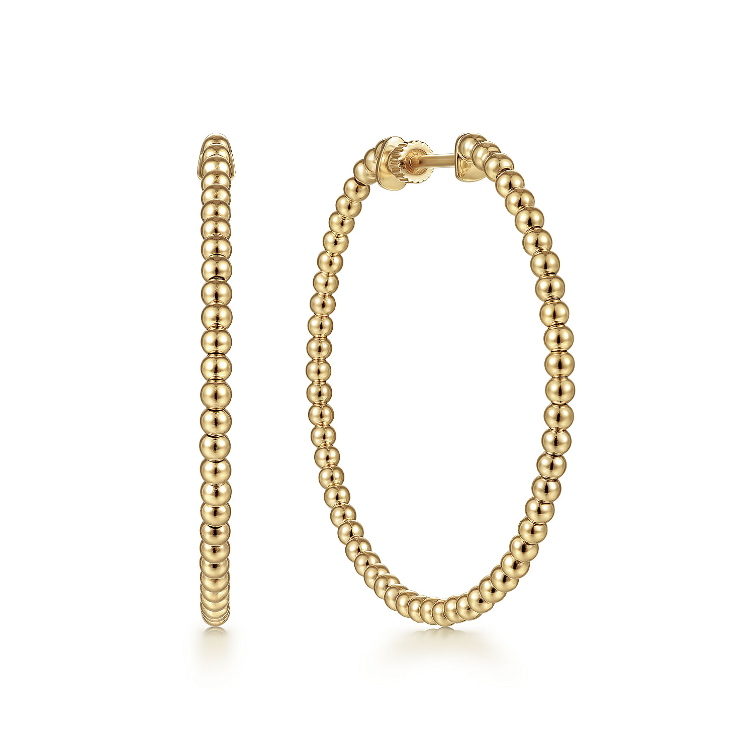 Yellow Gold Bujukan Classic Hoop Earrings