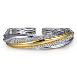 Sterling Silver & 14K Yellow Gold Bujukan Multiple Row Bangle Bracelet by Gabriel