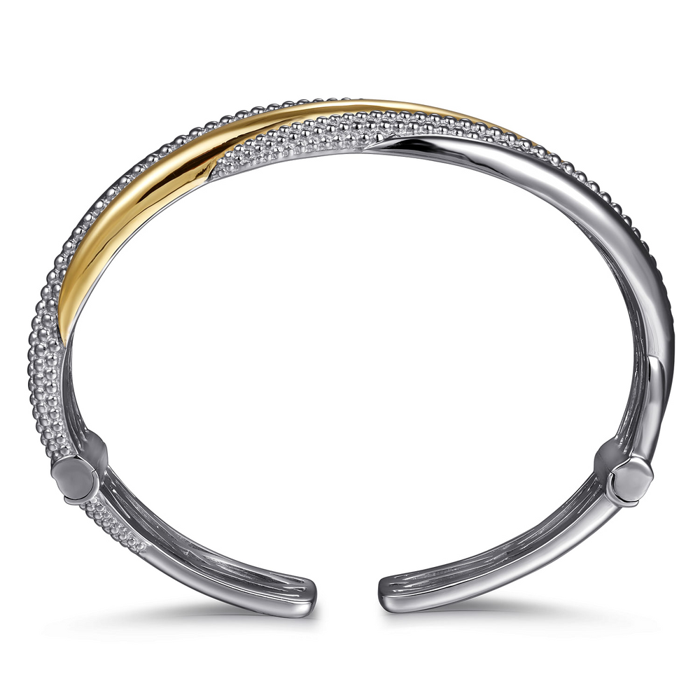 Sterling Silver & 14K Yellow Gold Bujukan Multiple Row Bangle Bracelet by Gabriel